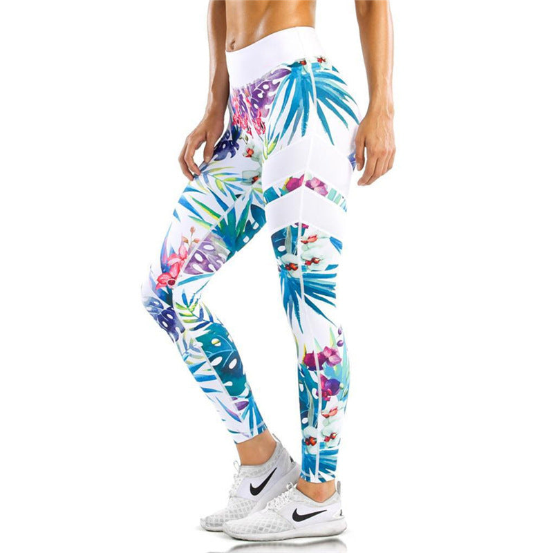 Floral Print High Waist Fitness Leggings