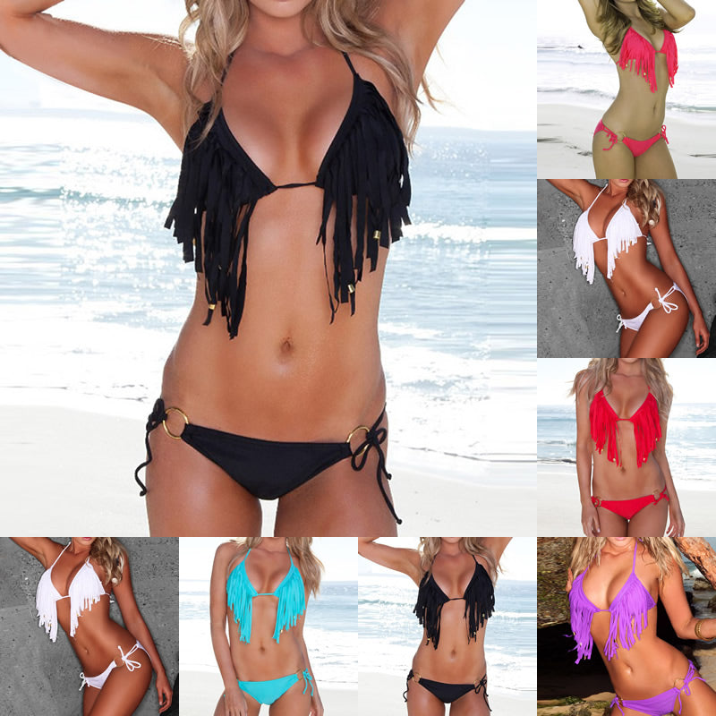 Sexy Fringe Bikini with Push up bra