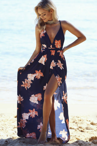 sexy  long  Boho Beach Vintage Dress