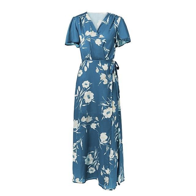 Sexy Vacation Floral Beach maxi dress