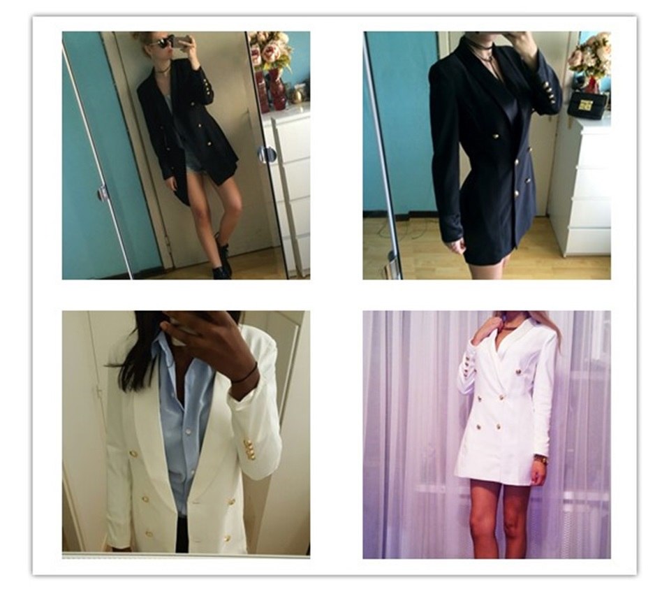 Trendy European Style Blazer Dress