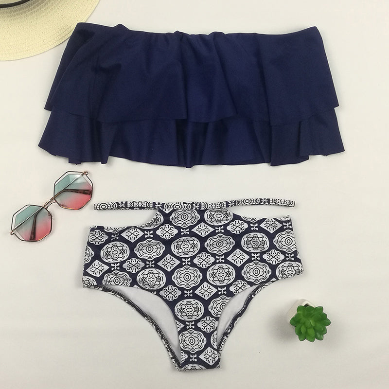 High waist Doubledeck classy Swimsuit Bikini Set