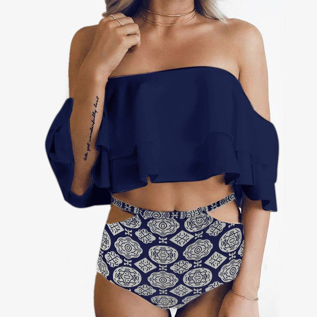 High waist Doubledeck classy Swimsuit Bikini Set