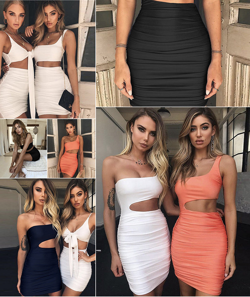 Sexy One Shoulder Bodycon Party Dress