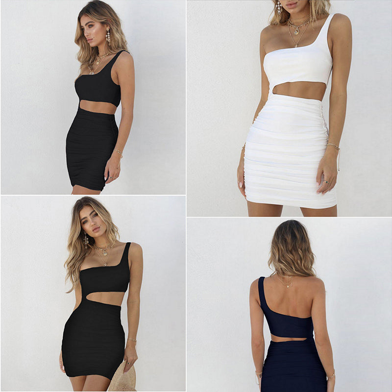 Sexy One Shoulder Bodycon Party Dress