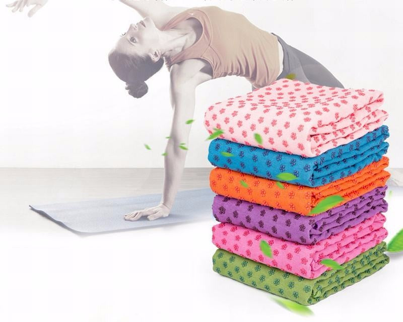 183 * 63cm Non Slip Yoga Mat Cover Towel  Anti Skid Microfiber