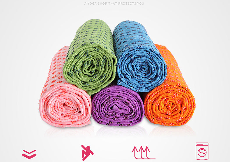 183 * 63cm Non Slip Yoga Mat Cover Towel  Anti Skid Microfiber