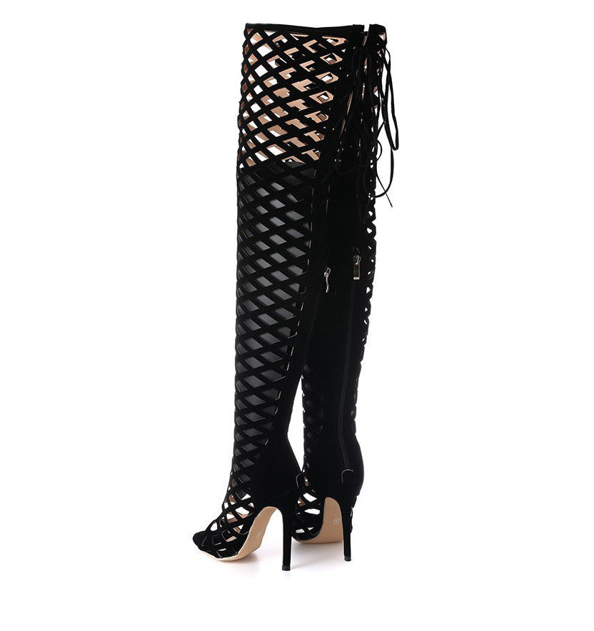 Sexy Gladiator Fetish over the knee thigh high boots