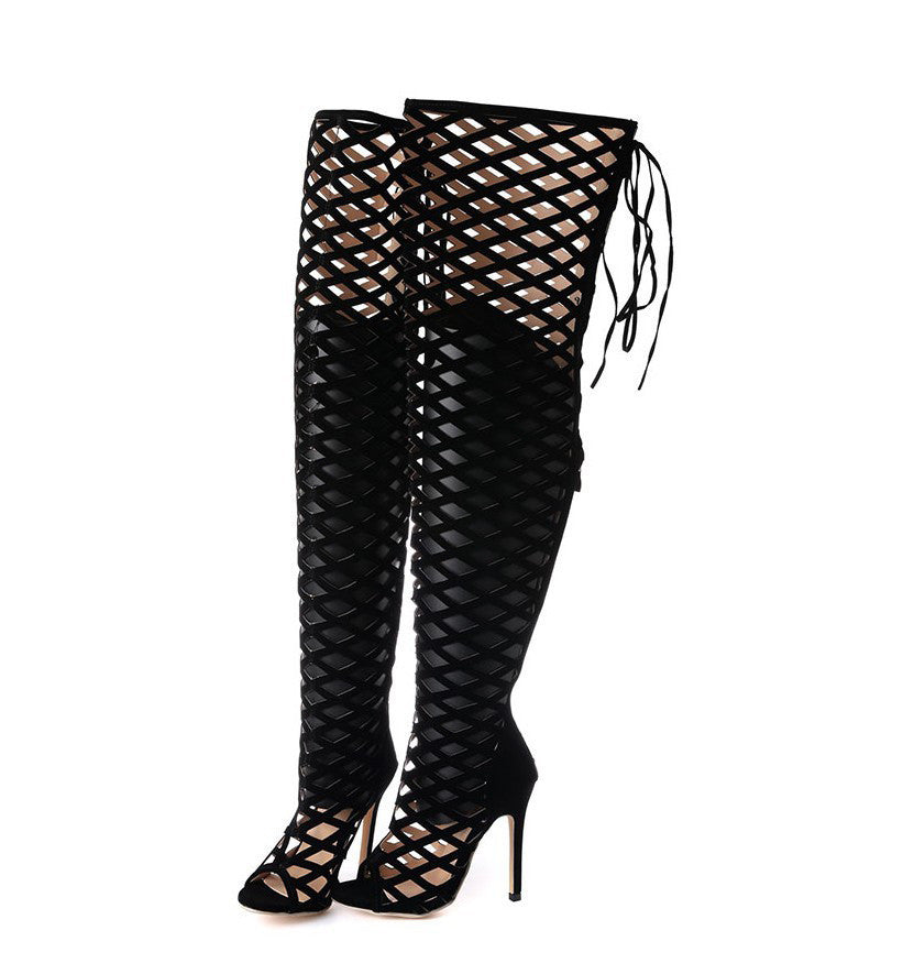 Sexy Gladiator Fetish over the knee thigh high boots