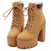 Spring Fashionable Platform Womens lace up Ankle Boots