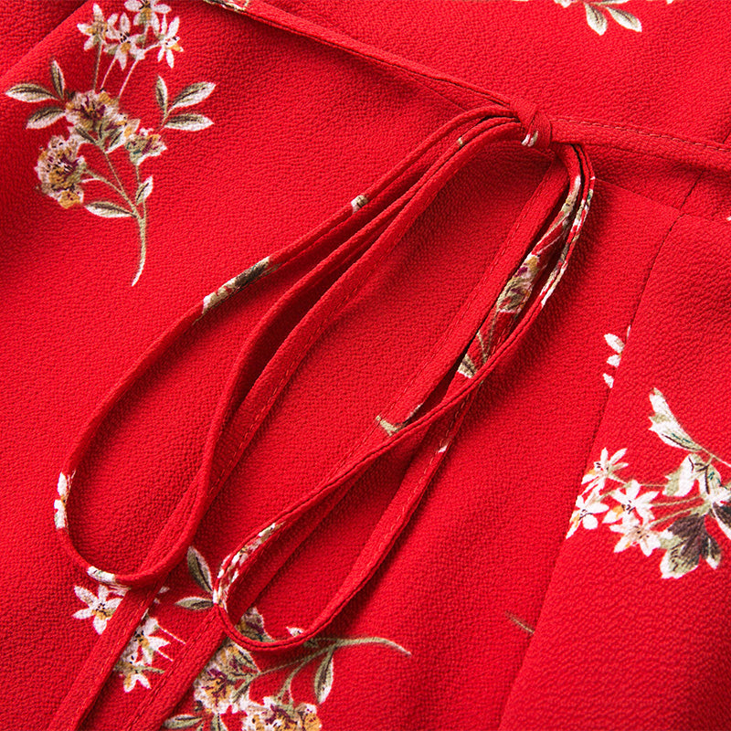 Lovely Floral  Boho Mini Beach Dress
