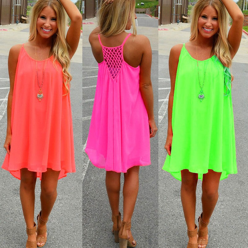 Chiffon Summer beach dress / Plus size also