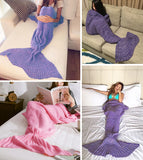 Warm knitted mermaid tail blanket For the real Chic