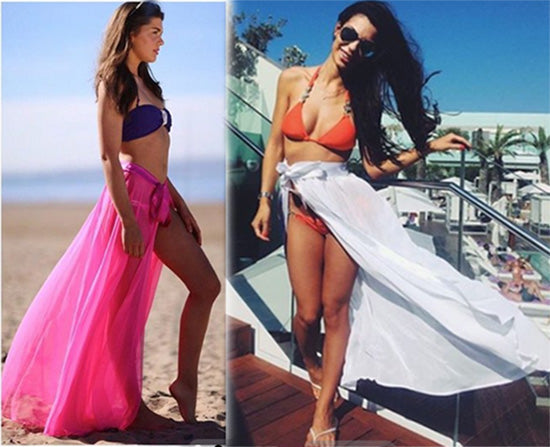Beach Sheer Women's Sarong Long Skirt / Cover Up
