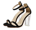 Sexy Clear Strap  PVC Clear Crystal Heels