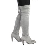 Women Faux Suede Over The Knee Thigh High Boots