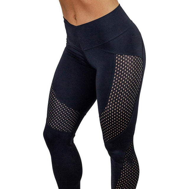 Sexy Womens workout  Mesh Breathable Leggings