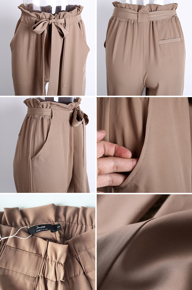 chiffon high waist casual career  harem pants