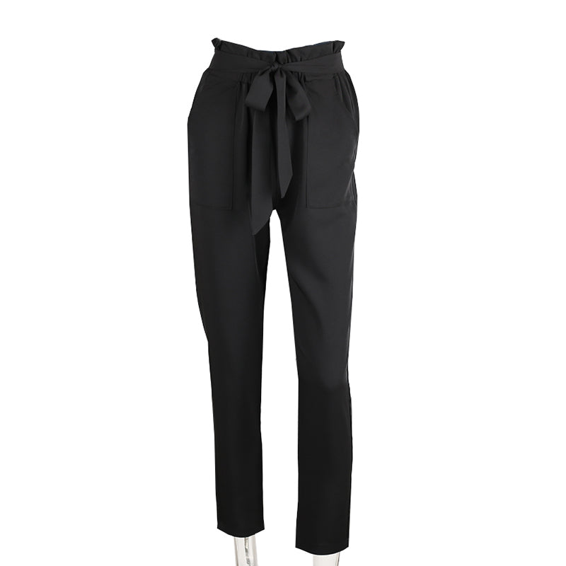 chiffon high waist casual career  harem pants