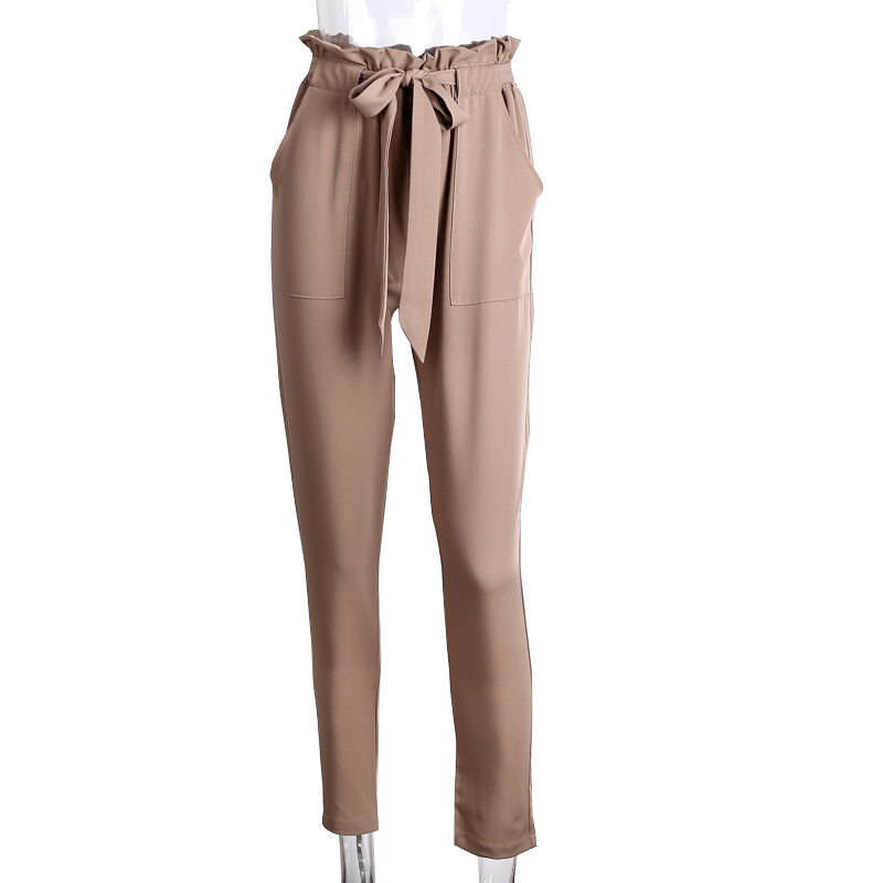 chiffon high waist casual career  harem pants