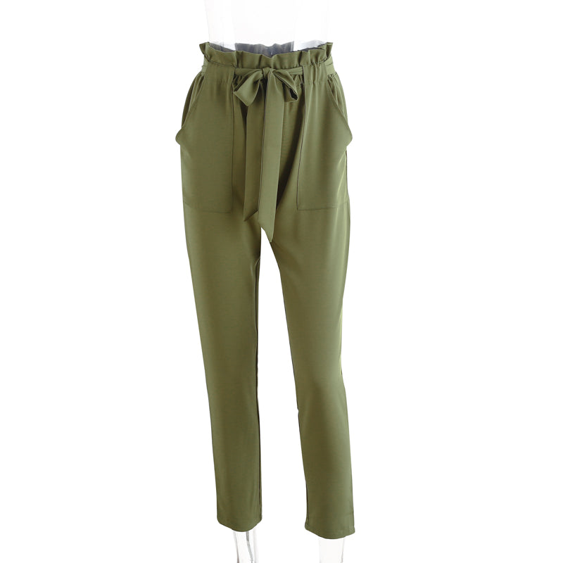 chiffon high waist casual career  harem pants