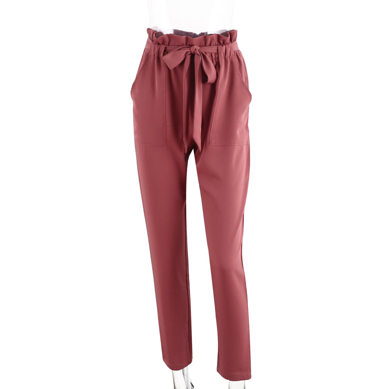 chiffon high waist casual career  harem pants