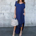 Long Sexy side split Maxi Casual  Dress with pockets