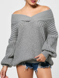 Autumn Winter Casual Warm Sweater Grey