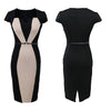 Elegant Square neck Office / Party  Lady Belted Dress