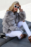Vintage fluffy faux fur coat outerwear