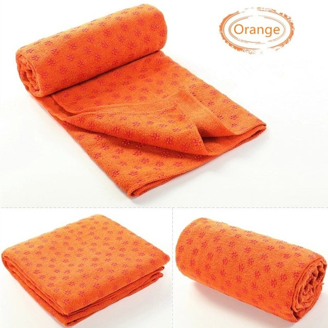 183 * 63cm Non Slip Yoga Mat Cover Towel  Anti Skid Microfiber