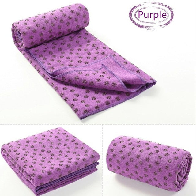 183 * 63cm Non Slip Yoga Mat Cover Towel  Anti Skid Microfiber
