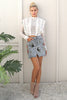 Sexy white lace mesh flower blouse