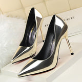 Pointed Toe Patent Leather Stilettos / More Colors