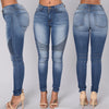 Women Skinny biker Casual Slim Pencil Jeans