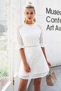 Elegant Vintage hollow out lace dress
