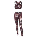 Retro Floral Print High Waist Legging & Bra Athleisure Women Suit / Sportswear / Yoga 2pcs set