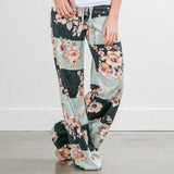 Womens Cozy Print Floral Sweatpants