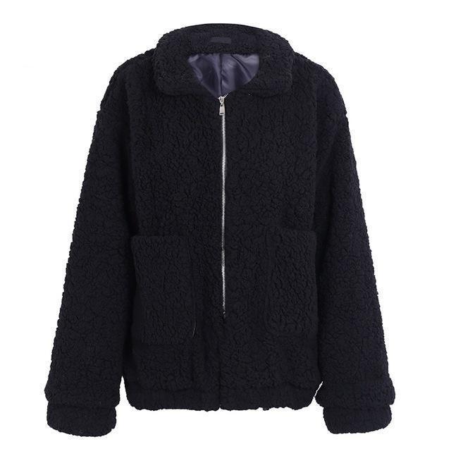So Cozy Faux lambswool oversized jacket coat