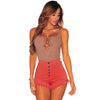 High Waisted Fashion Button Pockets Stretchy jean shorts