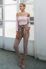 Chic Casual suede high waist pencil pants