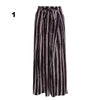 High waist split stripe wide leg pants