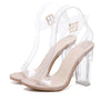 Sexy Clear Strap  PVC Clear Crystal Heels