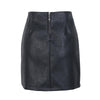 High waisted Lace up pu leather short skirt