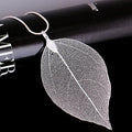 Womens Long Chain Leaf Necklace