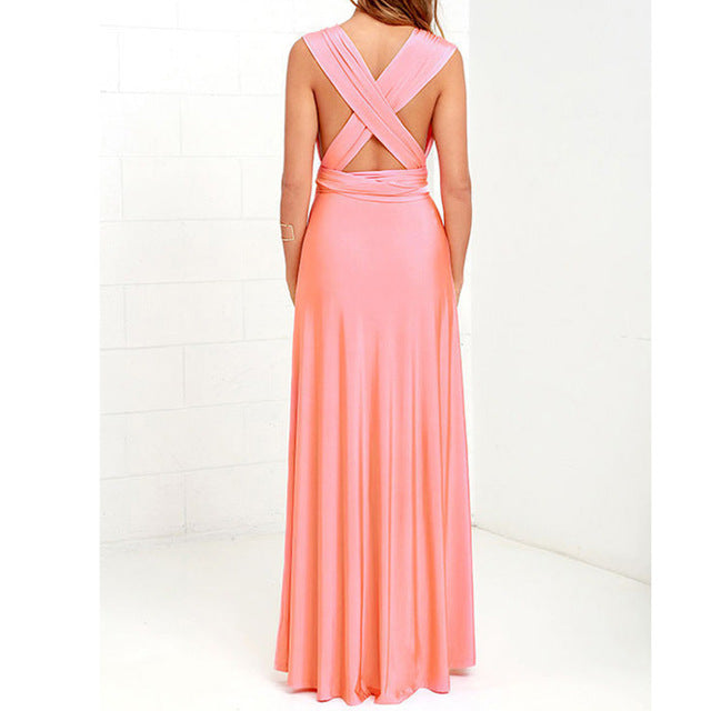 Convertible Wear multiply ways  Sexy Women Boho Maxi Dress