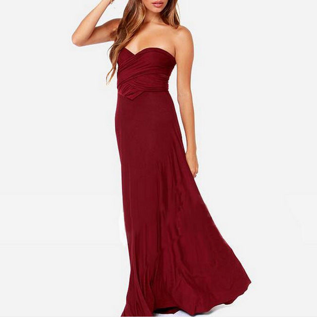 Convertible Wear multiply ways  Sexy Women Boho Maxi Dress