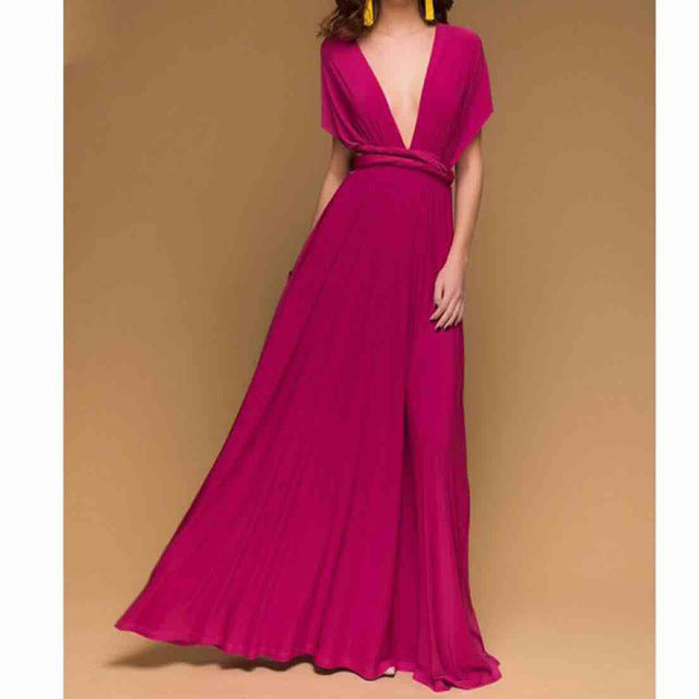 Convertible Wear multiply ways  Sexy Women Boho Maxi Dress