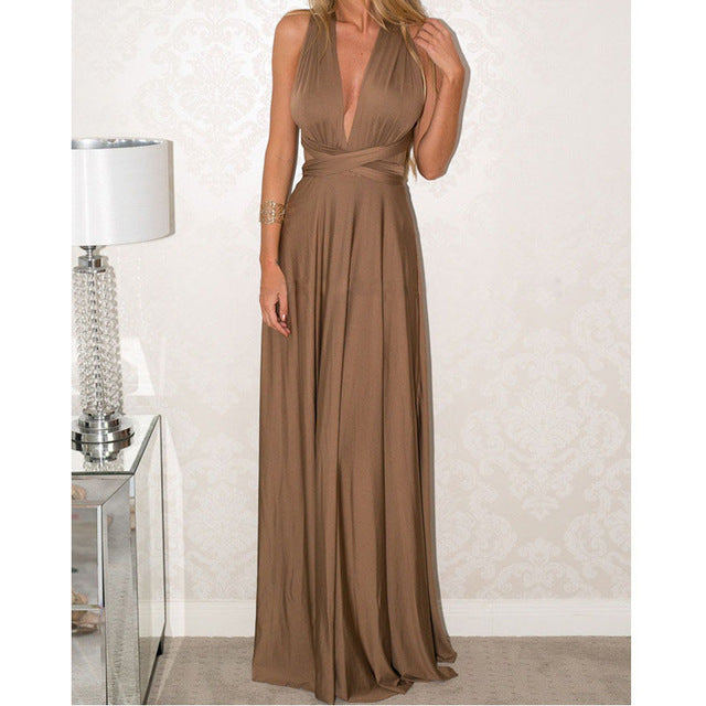 Convertible Wear multiply ways  Sexy Women Boho Maxi Dress