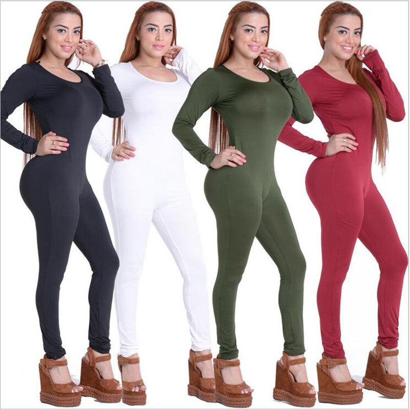 Fashionable  Womens Long Sleeve Round neck Bodysuit